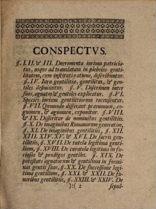 De gentilitate seu iuribus gentilitiis veterum Romanorum diatriba