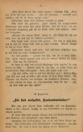 16. Kapitel. "Sie sind verhaftet, Banknotenräuber!"
