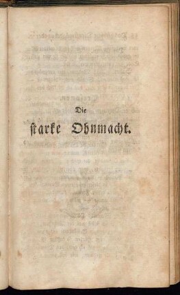 Die starke Ohnmacht.