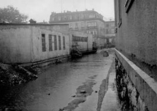 Leipzig-Hochwasser, Am Alten Amtshof, 12.7.54, 11:15 Uhr
