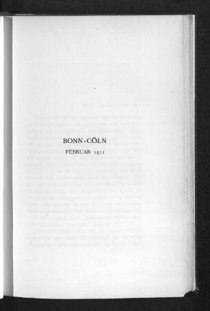 Bonn-Cöln Februar 1911