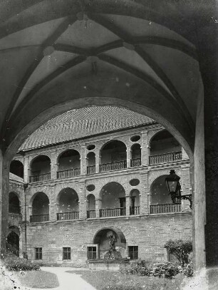 Landshut, Burg Trausnitz : Landshut. Burg Trausnitz. Innerer Burghof (Nord-Flügel)