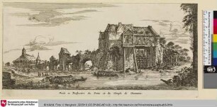 Veuës et Perspective du Pont et du Temple de Charenton