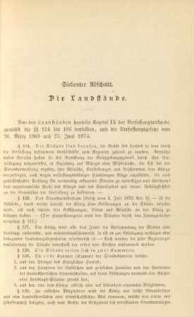 Siebenter Abschnitt. Die Landstände