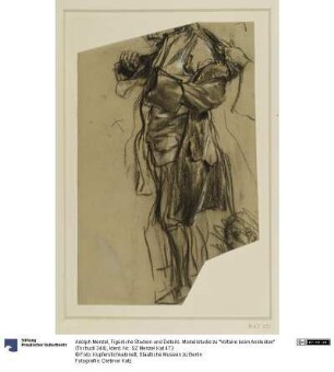 Figürliche Studien und Details. Modellstudie zu "Voltaire beim Ankleiden" (Tschudi 344)