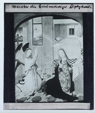 Meister des Braunschweiger Diptychons, Die Verkündigung (Glasgow, Kelvingrove Art Gallery and Museum 35/639)