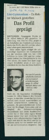 Ausschnitt Zeitungsartikel (16.09.2006)