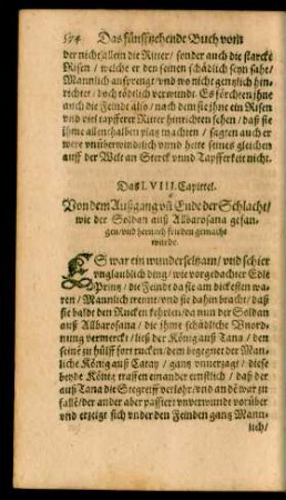 Das LVIII. Capittel. Von dem Außgang un[d] Ende der Schlacht/ ...