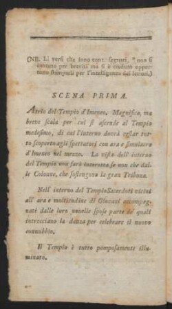 Scena Prima = Erste Scene