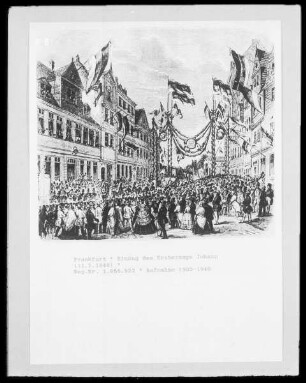 Einzug des Erzherzogs Johann am 11.7.1848