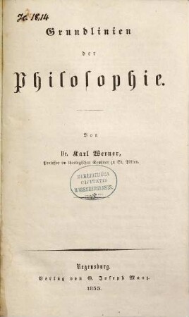 Grundlinien der Philosophie