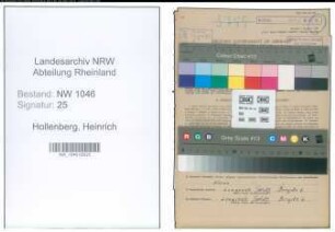 Entnazifizierung Heinrich Hollenberg , geb. 29.10.1909 (Kreisbaumeister)