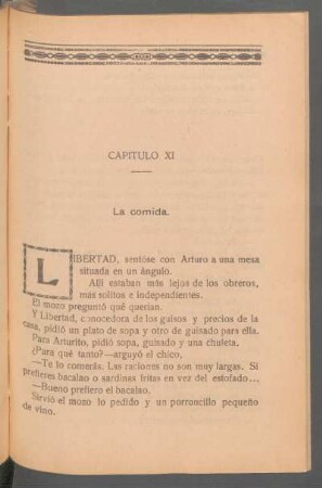 Capítulo XI - La comida.