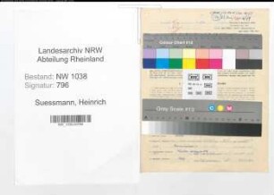 Entnazifizierung Heinrich Suessmann , geb. 01.08.1906 (Technischer Angestellter)
