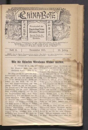 Heft 11. November 1915