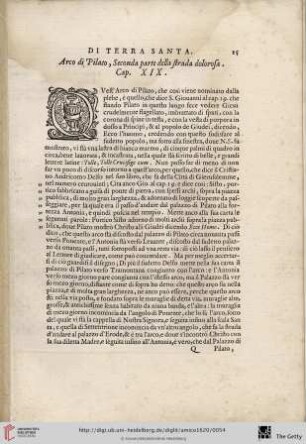 Arco di Plato, Seconda parte della strada dolorosa. Cap. XIX