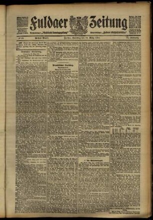 Erste Ausgabe vom Samstag, den 23. März 1912.