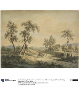 Dünenlandschaft bei Haarlem mit Pferdekarren