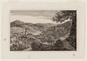 Heidelberg, Stadt und Schloss von Südwesten