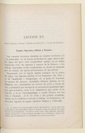 Lección XV