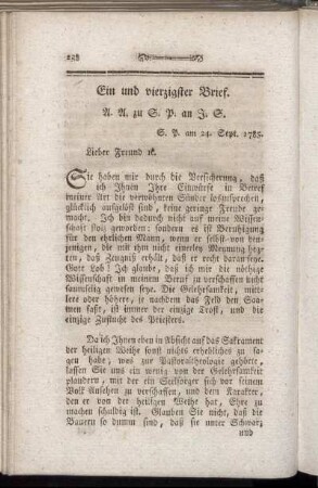 Ein und vierzigster Brief. - Fünf und vierzigster Brief.