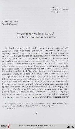 6: Krucyfiks w arkadzie tęczowej kościoła św. Floriana w Krakowie