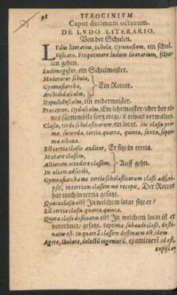 Caput decimum octavum. De Ludo Literario.