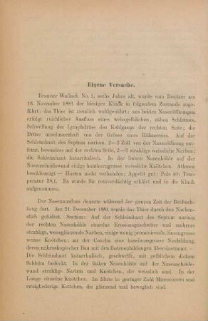 Eigene Versuche