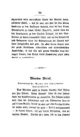 Vierter Brief. Florentinische Meister des fünfzehnten Jahrhunderts