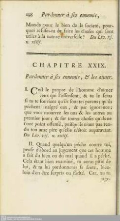 Chapitre XXIX. Pardonner à ses ennemis, & les aimer