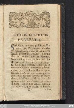 Prioris Editionis Praefatio.