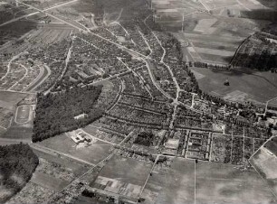 Luftbildaufnahmen von Karlsruhe. Rüppurr/Dammerstock - Rüppurr von Nordosten