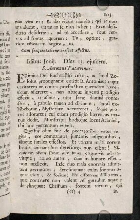 103-122, Idibus Junii. Dies 13. ejusdem. - xi. Cal. Julij. Dies 21. Junij.