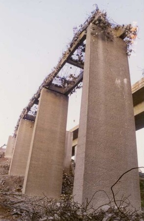 Podelsatzbrücke, Abbruch Überbau