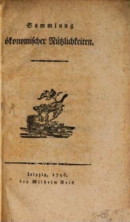 Sammlung ökonomischer Nützlichkeiten