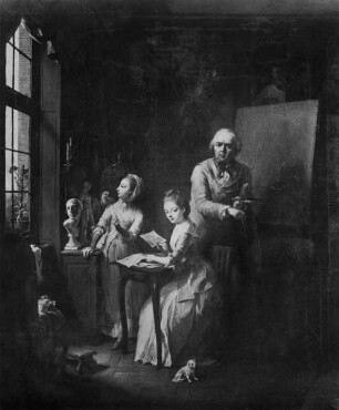 Der Maler mit seinen beiden Töchtern