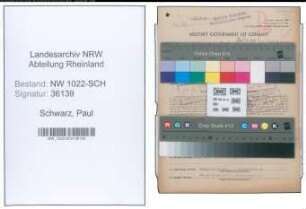 Entnazifizierung Paul Schwarz , geb. 20.03.1903 (Bahnbeamter)