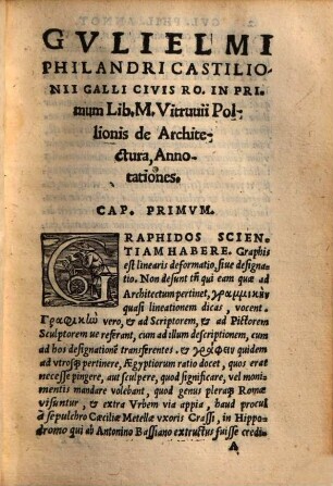 In M. Vitrvvivm De Architectura Annotationes Gvilielmi Philandri : Compluribus, iisq[ue] nouis ... figuris exornatae ...