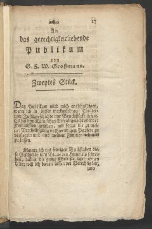 Zweytes Stück