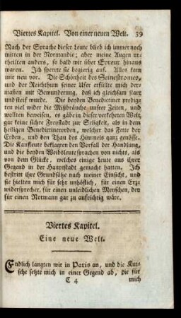 Viertes Kapitel. Eine neue Welt.