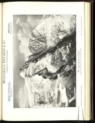 Meisenbach Riffarth & Co., graphische Kunstanstalten. "Die Grossglockner-Spitze." Autotypie nach einer Photographie von Würthle & Spinnhirn, Salzburg.