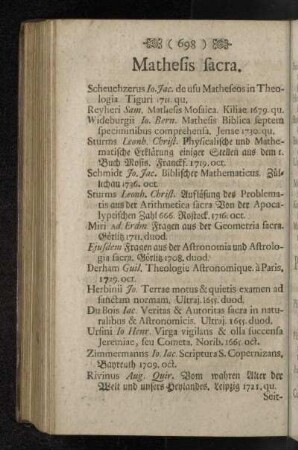 Mathesis sacra.