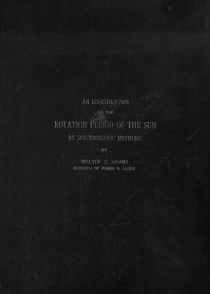 An investigation of the rotation period of the sun by spectroscopic methods