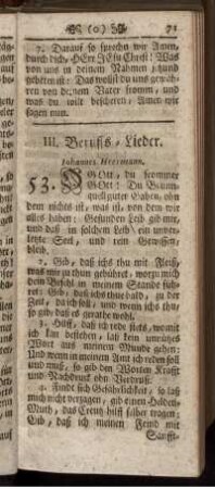 III. Beruffs-Lieder.