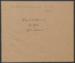Mondsee-Wiener Liederhandschrift. Auszüge, geschrieben von Gustav Jacobsthal