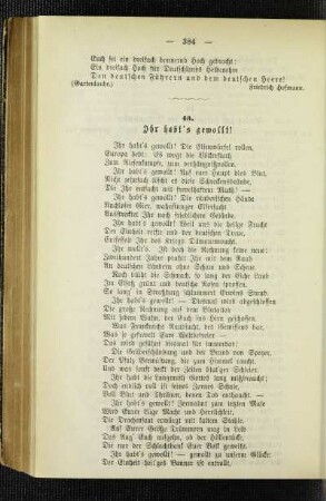 Ihr habt's gewollt