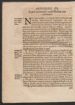 Articulus III. In quo continentur causae libellum non defiderantes.