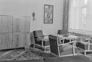 Wohnhausinnenansicht Sitzecke : Inneneinrichtung eines Zimmers mit Sitzecke