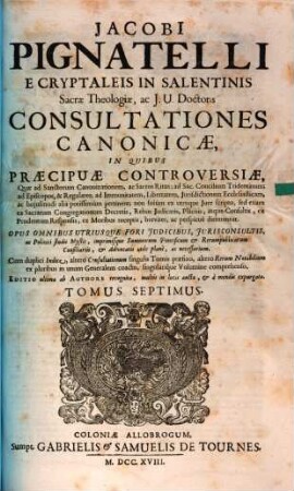 Consultationes Canonicae, 7
