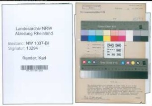 Entnazifizierung Karl Remter , geb. 27.12.1885 (Polizeibeamter)